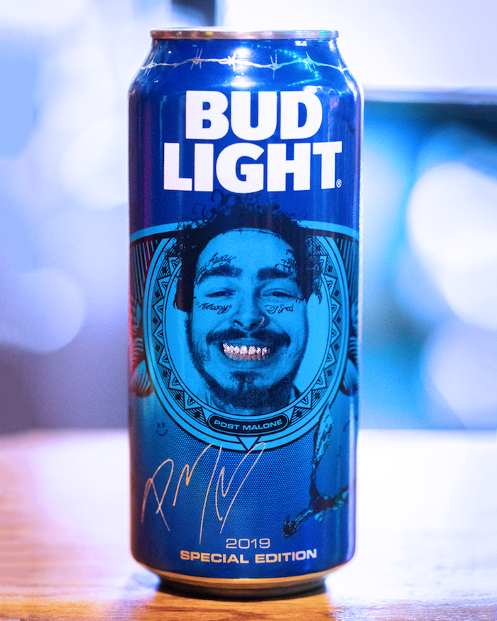 Drinks On Him Post Malone Debuts Custom Bud Light Cans